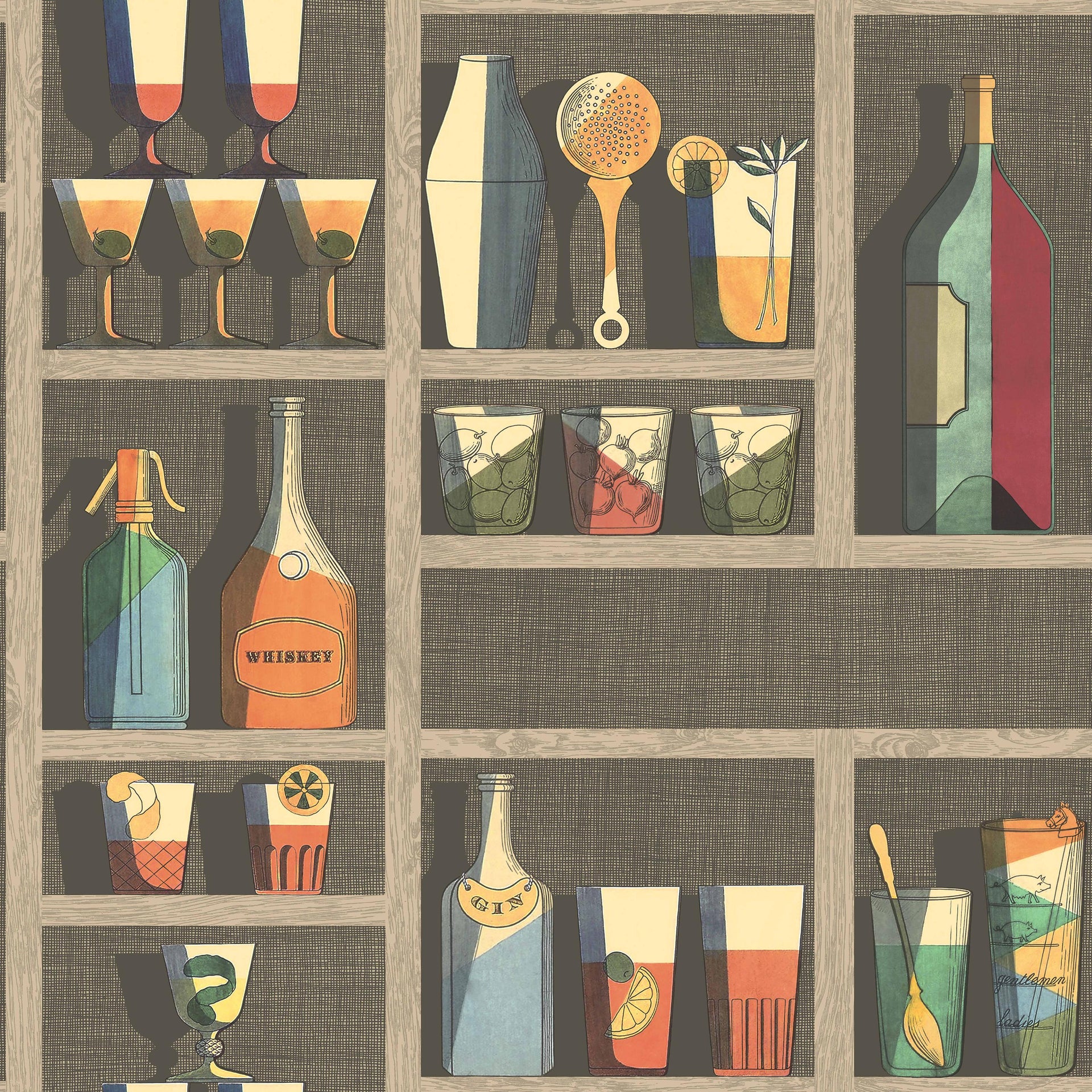 Cole & Son Cocktails Multi Wallpaper