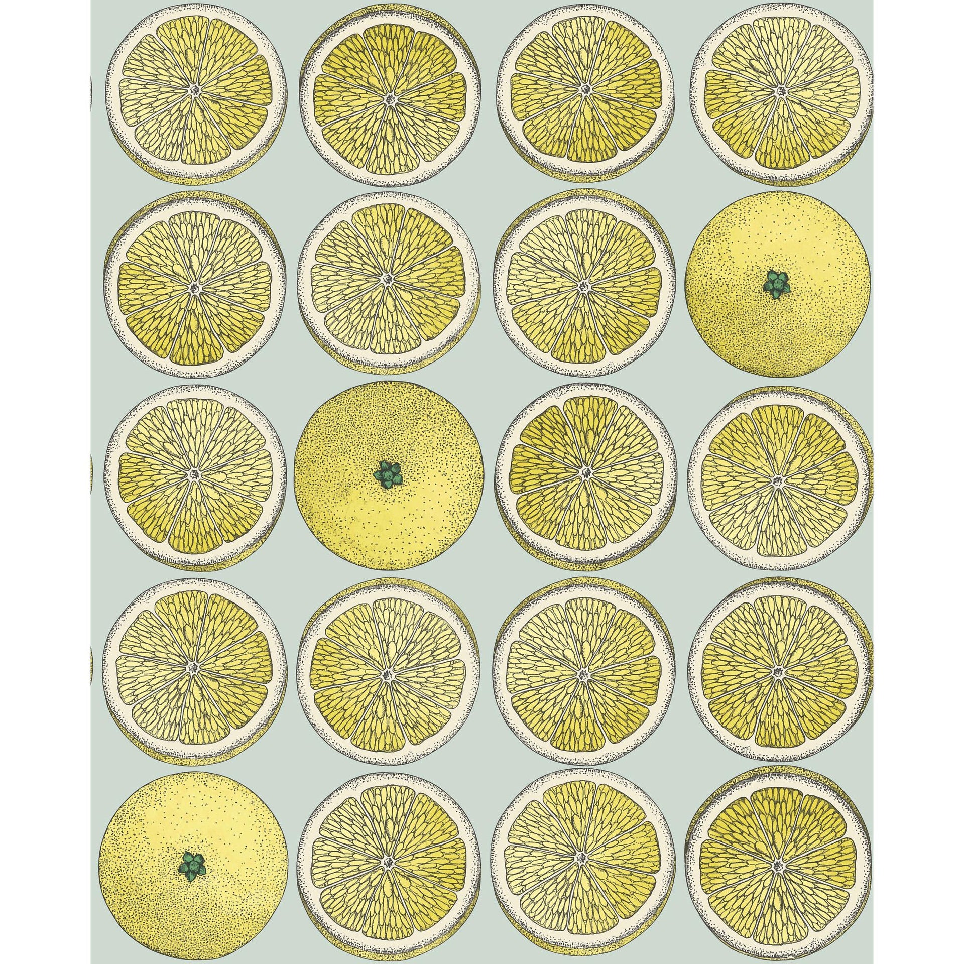 Cole & Son Arance Lemon/Seafoam Wallpaper