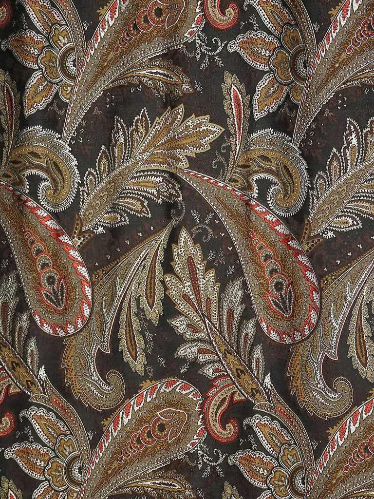 Old World Weavers PAISIELLO BLACK CORAL Fabric