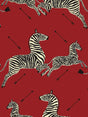 Scalamandre Zebras | Outdoor Masai Red Fabric