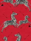 Scalamandre Zebras - Outdoor Masai Red Upholstery Fabric