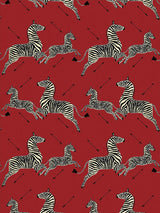 Scalamandre Zebras | Outdoor Masai Red Fabric