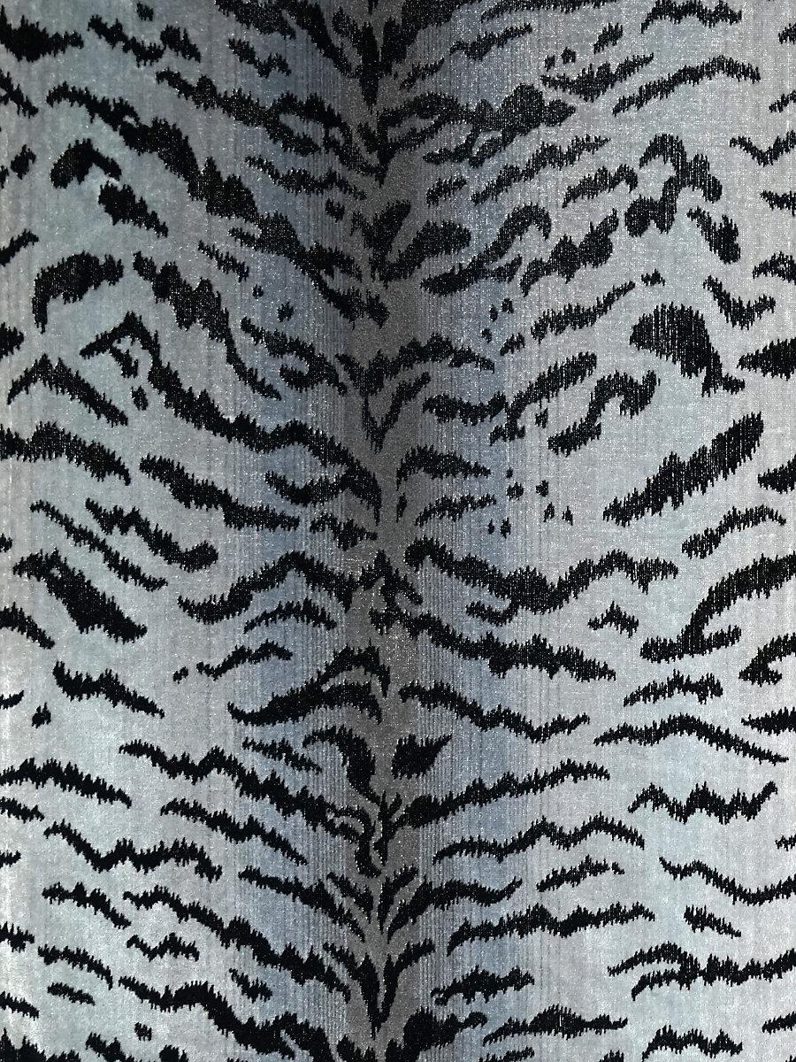 Scalamandre Tigre Silver & Black Fabric