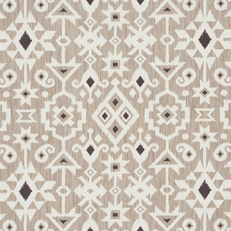 Schumacher Crusoe Ikat Greige Fabric