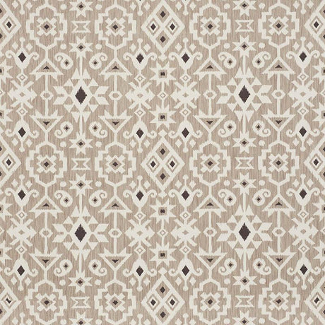 Schumacher Crusoe Ikat Greige Fabric