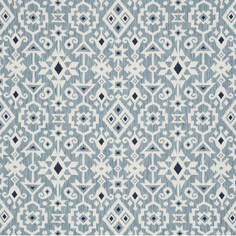 Schumacher Crusoe Ikat Sky Fabric