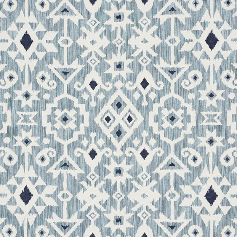 Schumacher Crusoe Ikat Sky Fabric