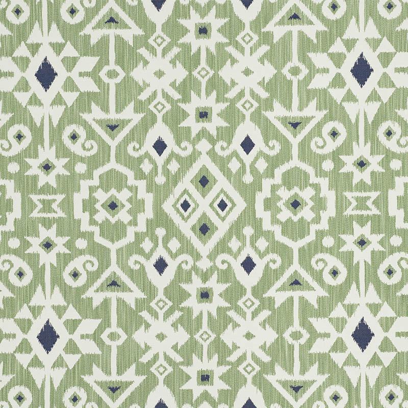 Schumacher Crusoe Ikat Green Fabric