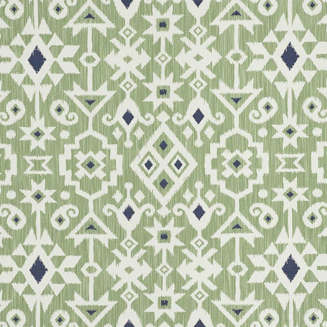 Schumacher Crusoe Ikat Green Fabric