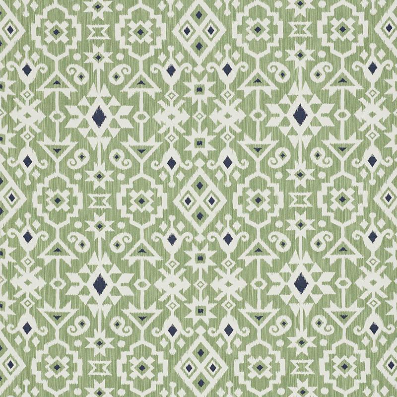 Schumacher Crusoe Ikat Green Fabric