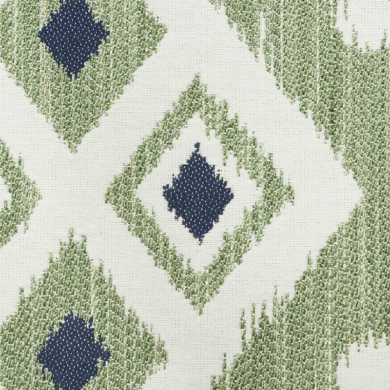 Schumacher Crusoe Ikat Green Fabric