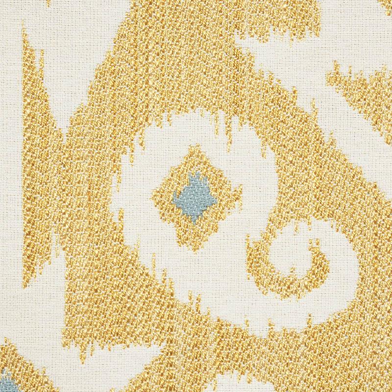 Schumacher Crusoe Ikat Yellow Fabric
