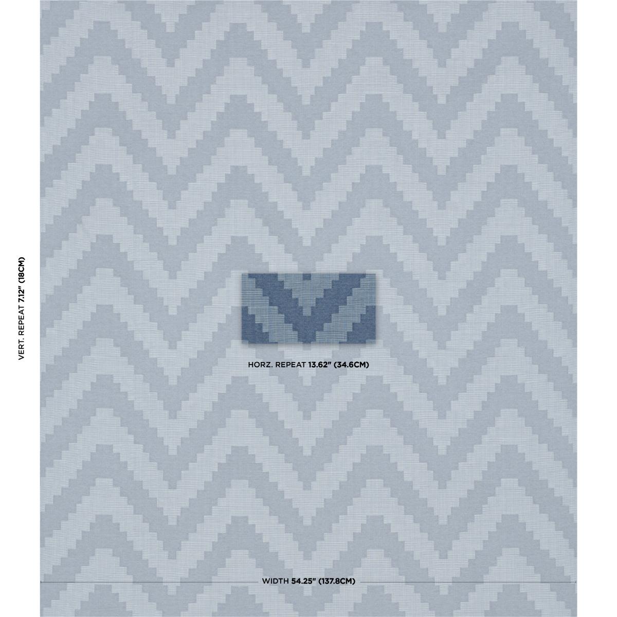 Schumacher Verne Indigo Fabric