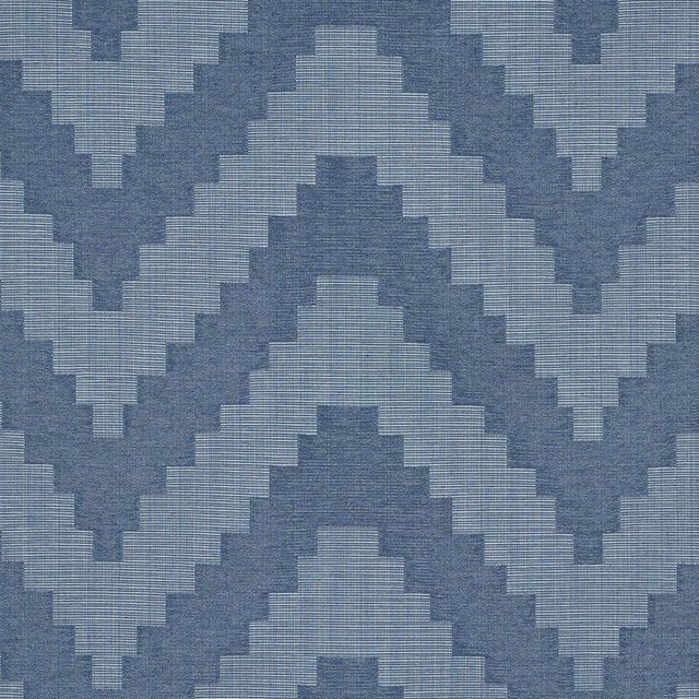 Schumacher Verne Indigo Fabric