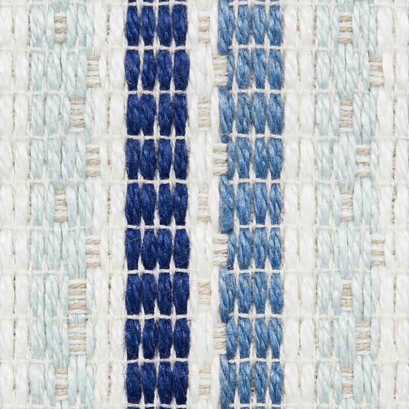 Schumacher Barbary Stripe Indoor/Outdoor Blue Fabric