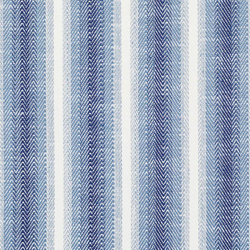 Schumacher Colada Stripe Indoor/Outdoor Blue Fabric