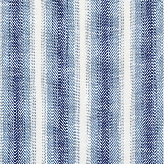 Schumacher Colada Stripe Indoor/Outdoor Blue Fabric