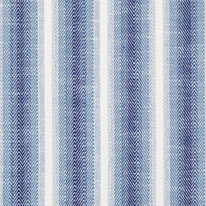 Schumacher Colada Stripe Indoor/Outdoor Blue Fabric