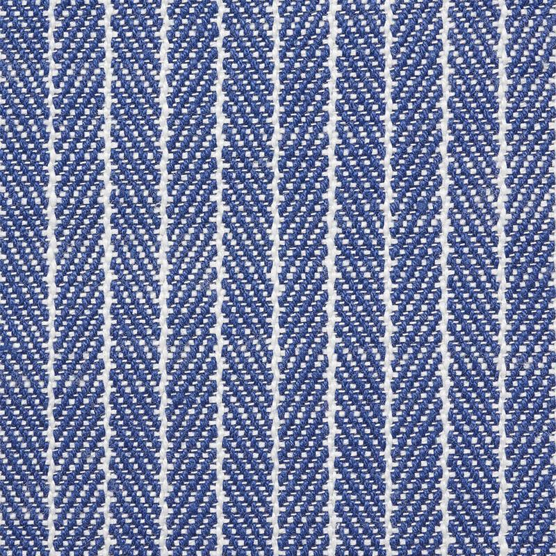 Schumacher Garter Stripe Indoor/Outdoor Blue Fabric