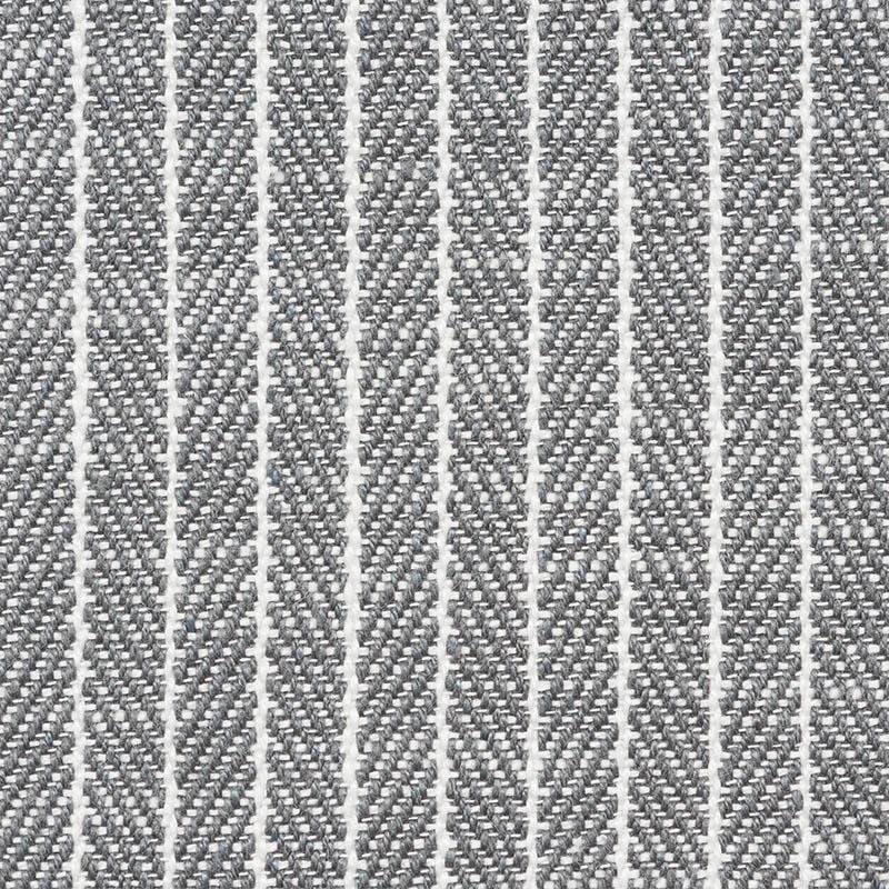 Schumacher Garter Stripe Indoor/Outdoor Slate Fabric