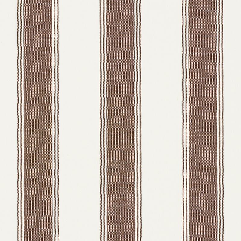 Schumacher Rafe Stripe Berber Brown Fabric
