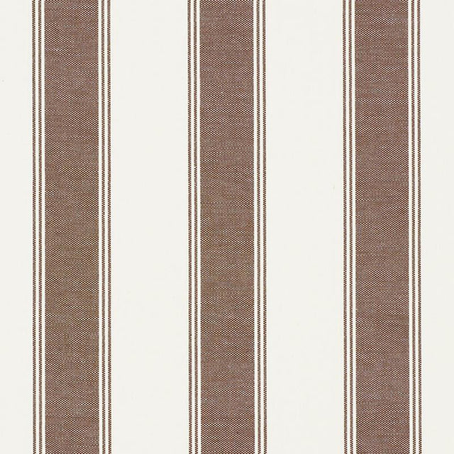 Schumacher Rafe Stripe Berber Brown Fabric