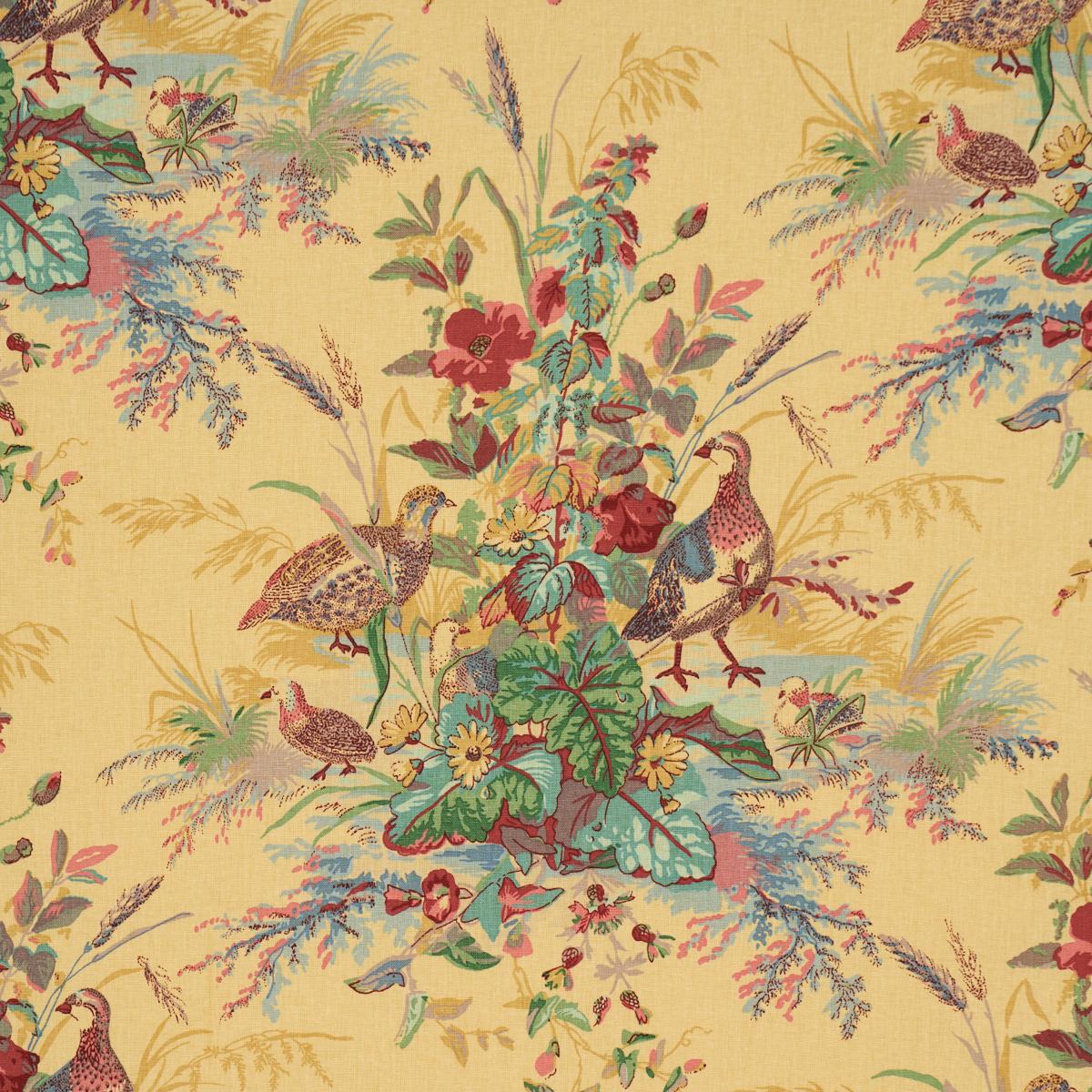 Schumacher Quail Meadow Spring Fabric