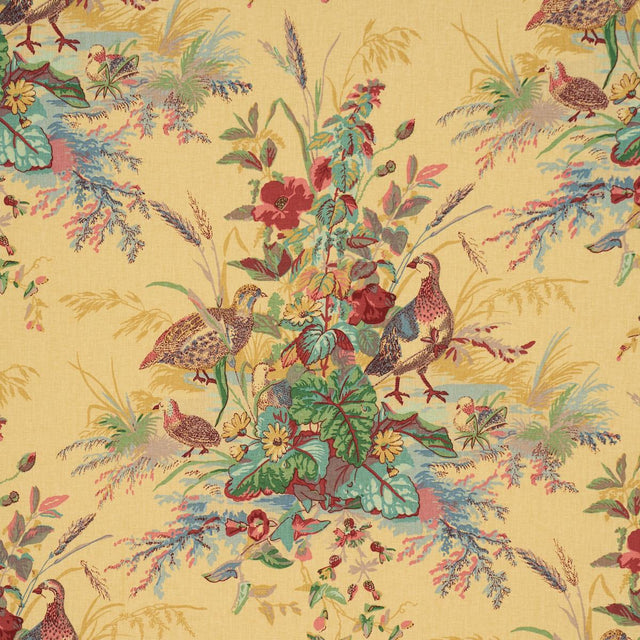 Schumacher Quail Meadow Spring Fabric