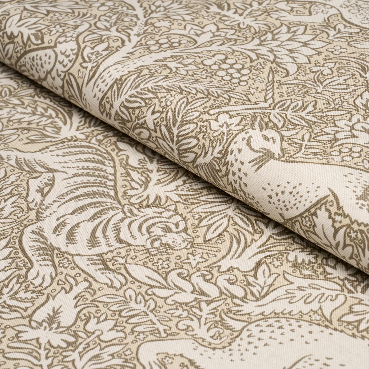 Schumacher Khan'S Park Gray Beige Fabric