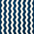 Schumacher The Wave Velvet Navy Fabric