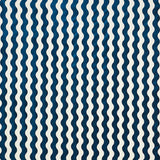 Schumacher The Wave Velvet Navy Fabric
