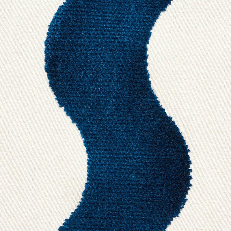 Schumacher The Wave Velvet Navy Fabric