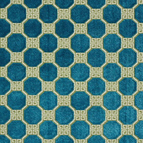 Schumacher Octavia Velvet Peacock Fabric