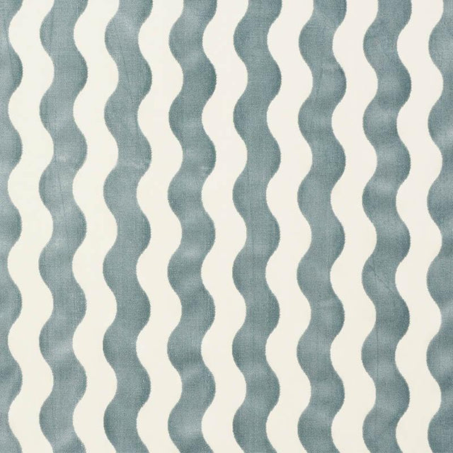 Schumacher The Wave Velvet Sky Fabric