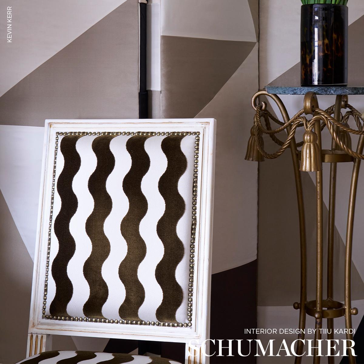 Schumacher The Wave Velvet Sky Fabric