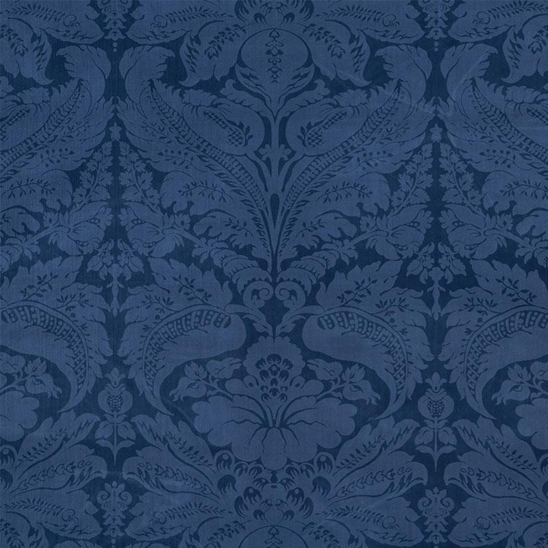 Schumacher Cordwain Velvet Sapphire Fabric