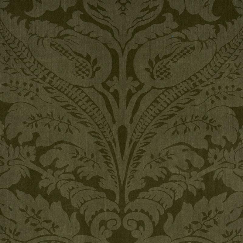 Schumacher Cordwain Velvet Olive Fabric