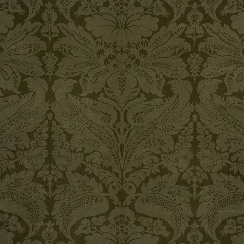 Schumacher Cordwain Velvet Olive Fabric