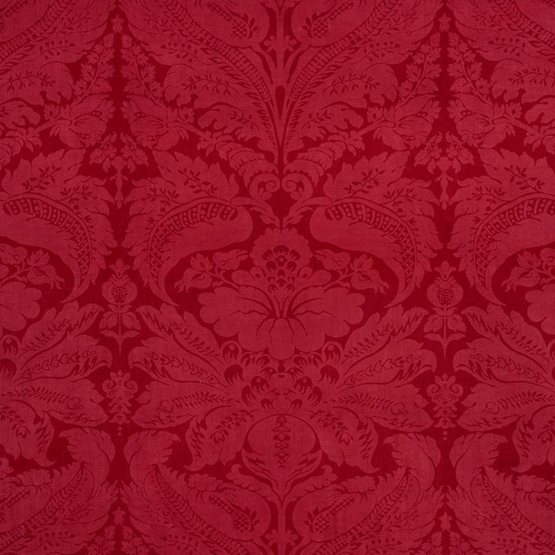 Schumacher Cordwain Velvet Red Fabric