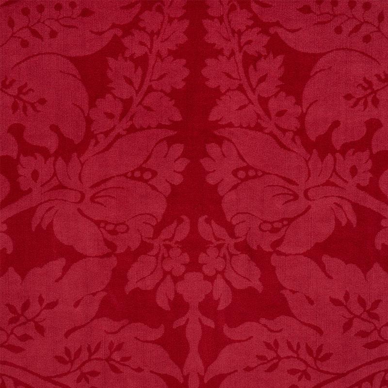 Schumacher Cordwain Velvet Red Fabric