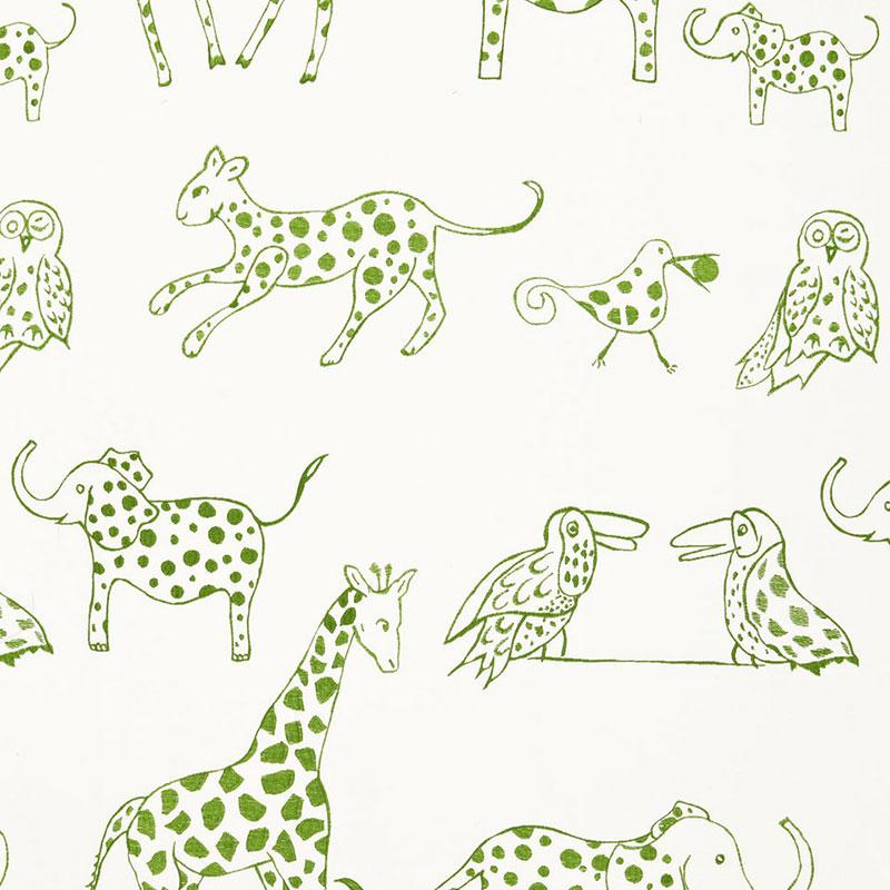 Schumacher Jungle Jubilee Leaf Fabric