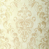Schumacher Giovan Damask Patina Wallpaper