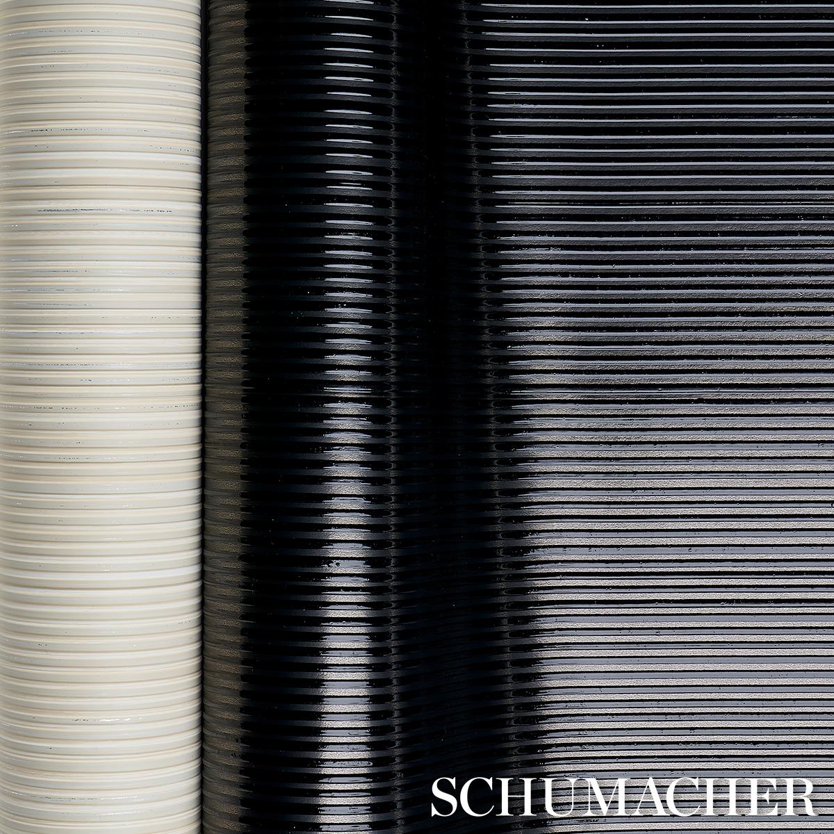 Schumacher Rimini Rib Onyx Wallpaper