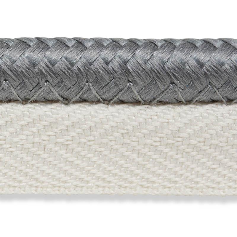 Schumacher Grey Gustave Silk Lip Cord Wide