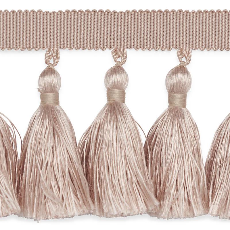 Schumacher Valentin Silk Tassel Blush Trim