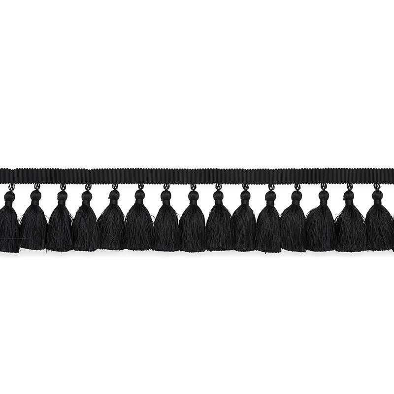 Schumacher Black Valentin Silk Tassel