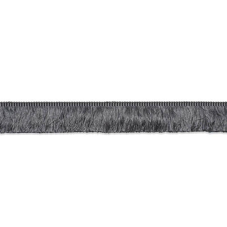 Schumacher Grey Francois Silk Brush Fringe