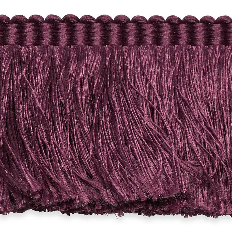 Schumacher Francois Silk Brush Fringe Eggplant Trim