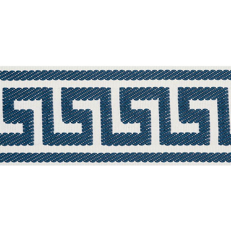 Schumacher Navy Etienne Silk Greek Key Wide