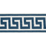 Schumacher Navy Etienne Silk Greek Key Wide